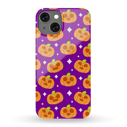 Kawaii Pumpkins Pattern Orange Phone Case