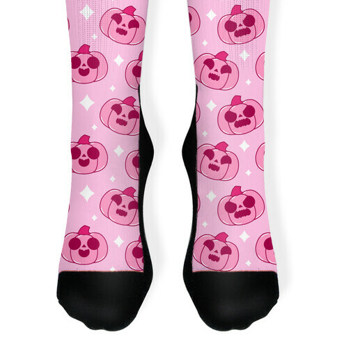 Kawaii Pumpkins Pattern Pink Sock