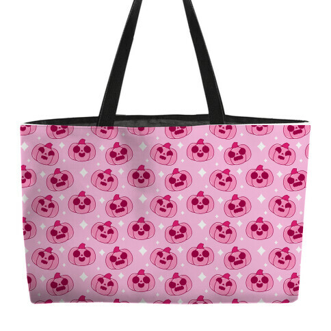 Kawaii Pumpkins Pattern Pink Weekender Tote