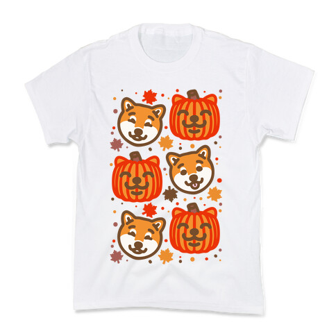 Shiba Inu Pumpkins Kids T-Shirt