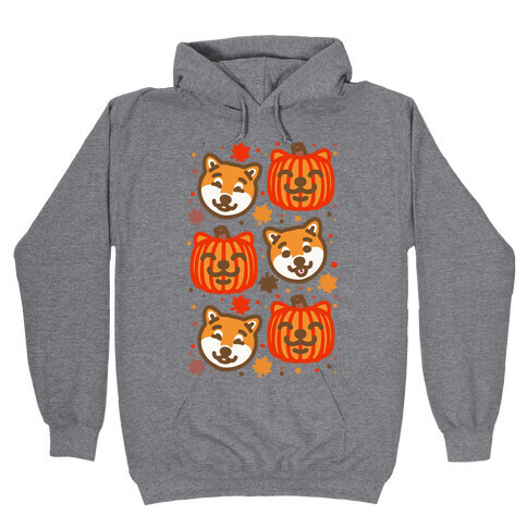 Shiba Inu Pumpkins Hooded Sweatshirt