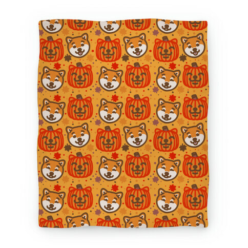 Shiba Inu Pumpkins Blanket