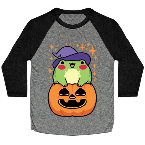 Cute Halloween Frog Baseball Tee