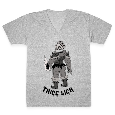 Thicc Lich  V-Neck Tee Shirt