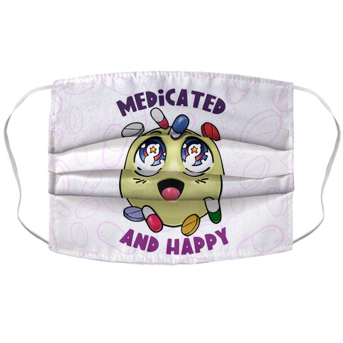 Medicated And Happy Accordion Face Mask