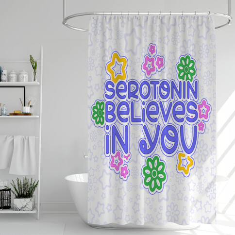 Serotonin Believes In You Shower Curtain