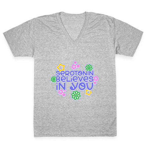 Serotonin Believes In You V-Neck Tee Shirt