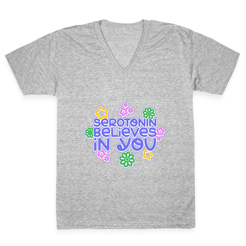 Serotonin Believes In You V-Neck Tee Shirt