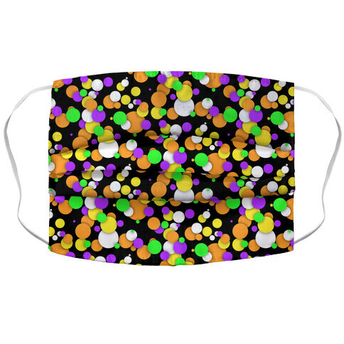 Halloween Confetti Pattern Accordion Face Mask