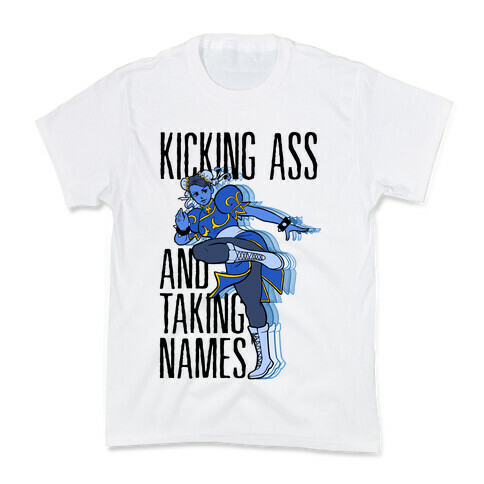 Kicking Ass and Taking Names Kids T-Shirt