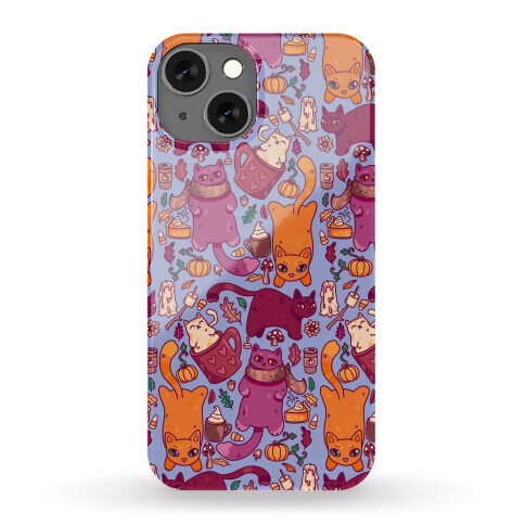 Fall Cats Pattern Phone Case
