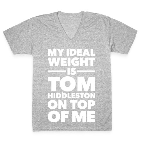 Ideal Weight (Tom Hiddleston) V-Neck Tee Shirt