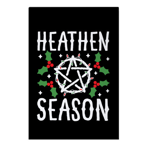Heathen Season Christmas Garden Flag