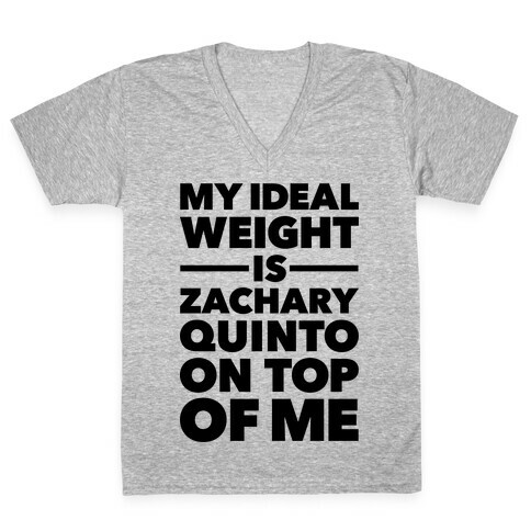 Ideal Weight (Zachary Quinto) V-Neck Tee Shirt