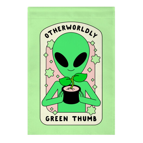 Otherworldly Green Thumb Garden Flag