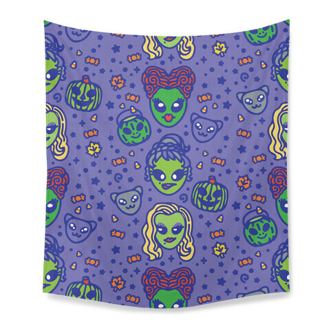 Witch Alien Sisters Parody Tapestry