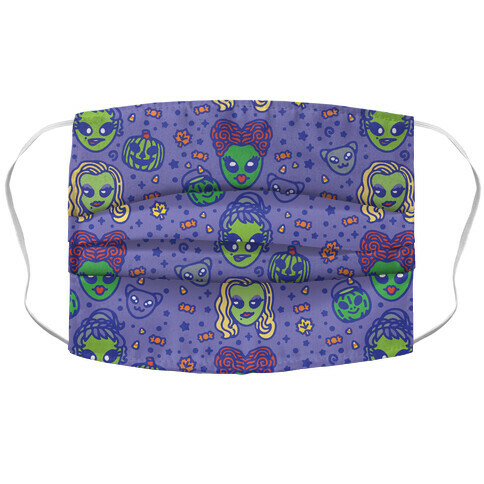 Witch Alien Sisters Parody Accordion Face Mask