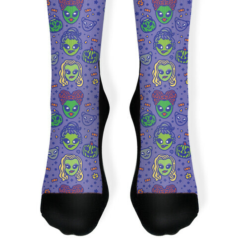 Witch Alien Sisters Parody Sock