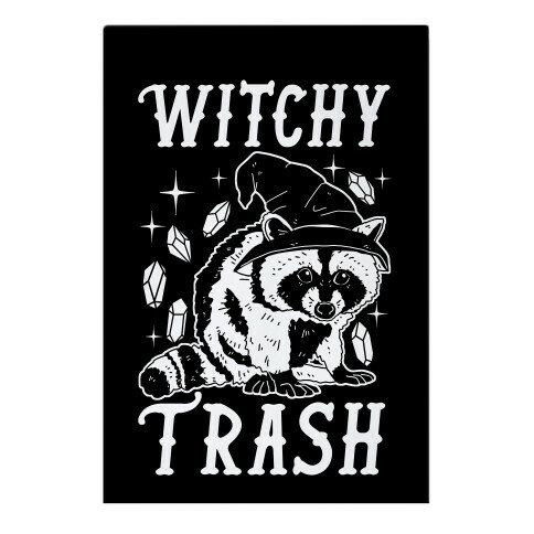 Witchy Trash Garden Flag