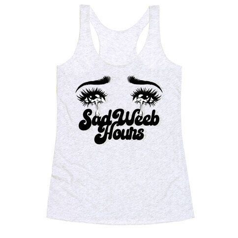 Sad Weeb Hours Racerback Tank Top