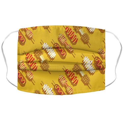 Korean Corndog Pattern Accordion Face Mask