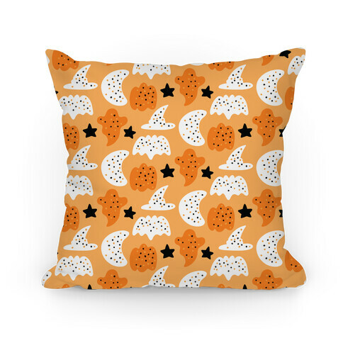 Frosted Halloween Cookies Pattern Pillow