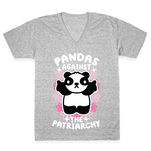 Pandas Against the Patriarchy V-Neck Tee Shirt