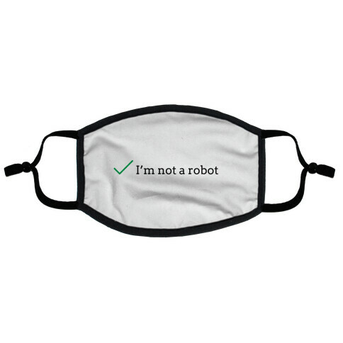 I'm Not a Robot reCaptcha Flat Face Mask