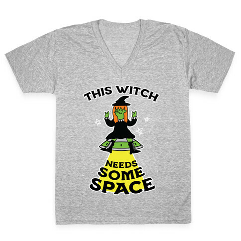 This Witch Needs Some Space V-Neck Tee Shirt