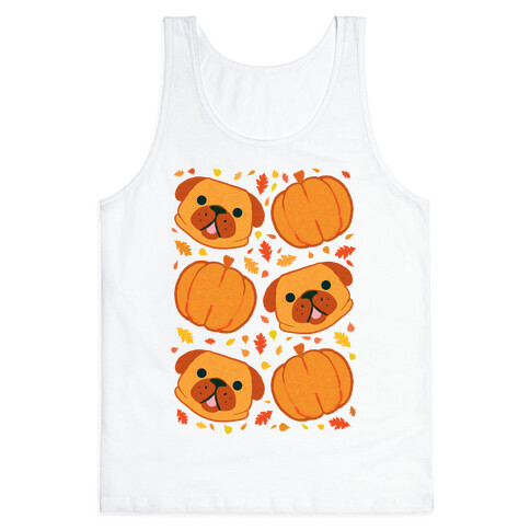 Pug Pumpkin Pattern Tank Top