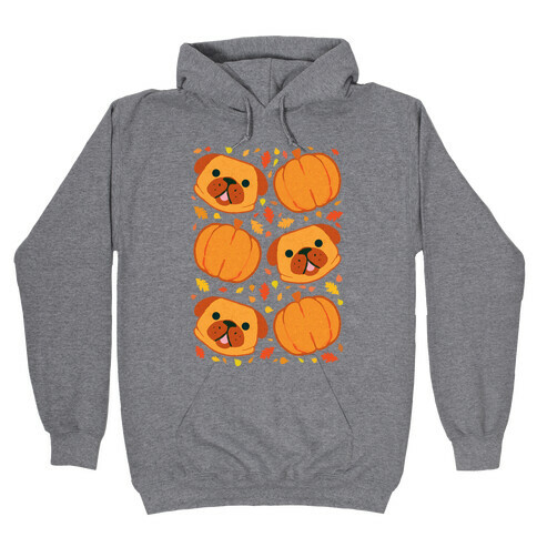 Pug Pumpkin Pattern Hooded Sweatshirt