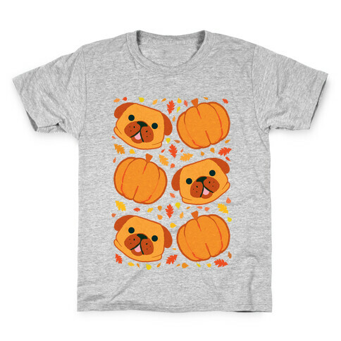 Pug Pumpkin Pattern Kids T-Shirt