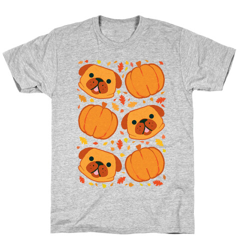 Pug Pumpkin Pattern T-Shirt