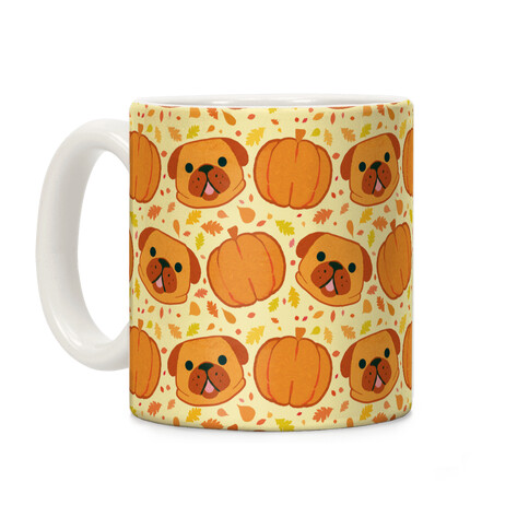 Pug Pumpkin Pattern Coffee Mug