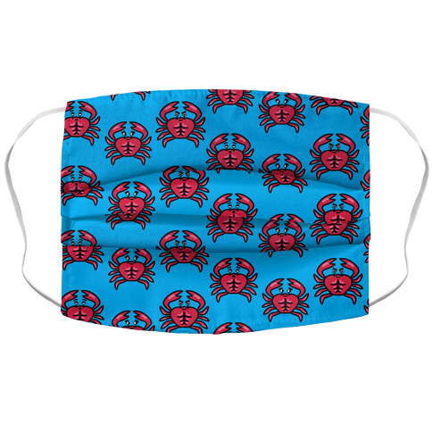 Crabs with Abs Pattern Accordion Face Mask