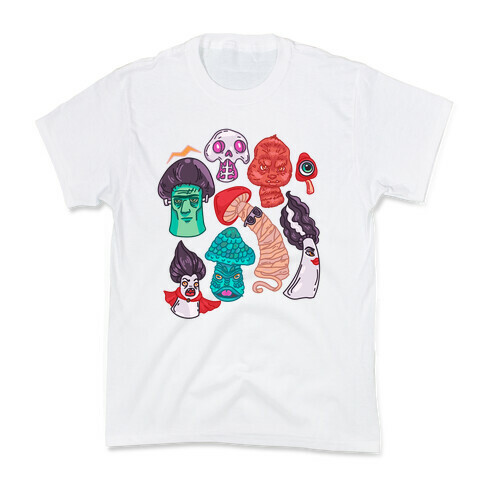 Mushroom Monsters Pattern Kids T-Shirt