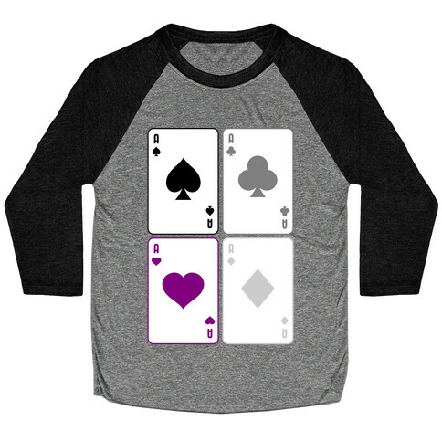 Asexual Aces Pattern Baseball Tee