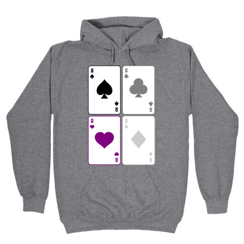 Asexual Aces Pattern Hooded Sweatshirt