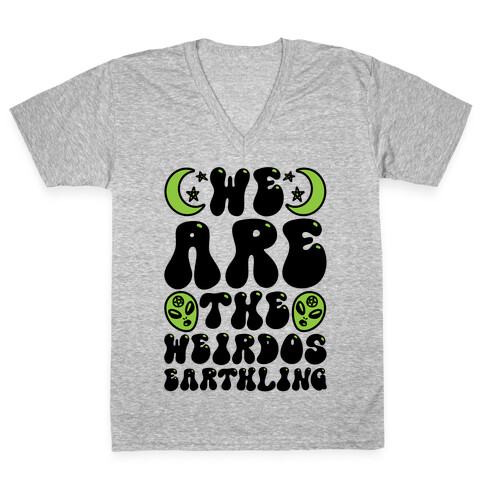 We Are The Weirdos Earthling V-Neck Tee Shirt