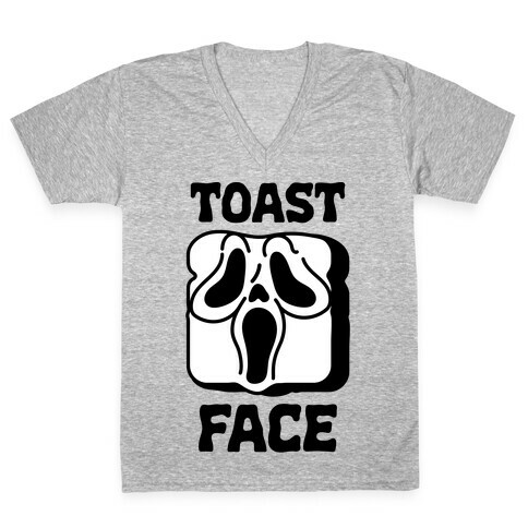 Toast Face  V-Neck Tee Shirt