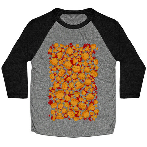 Halloween Nuggies Pattern Baseball Tee