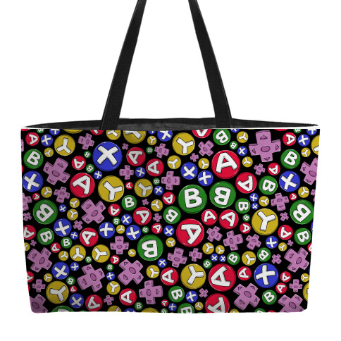 Video Game Controller Buttons Pattern Weekender Tote