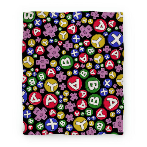 Video Game Controller Buttons Pattern Blanket