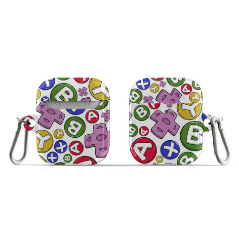 Video Game Controller Buttons Pattern AirPod Case