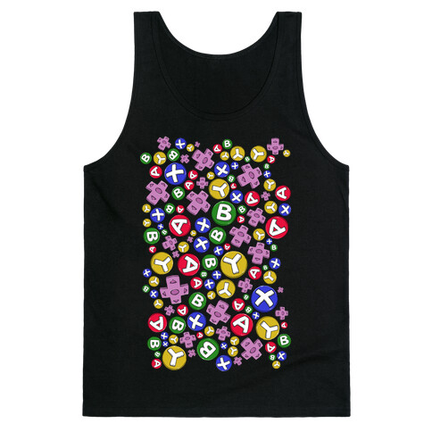Video Game Controller Buttons Pattern Tank Top