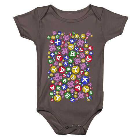 Video Game Controller Buttons Pattern Baby One-Piece
