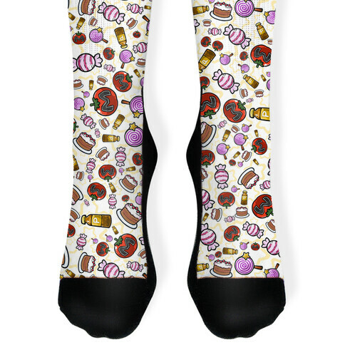 Kirby Munchies Pattern Sock