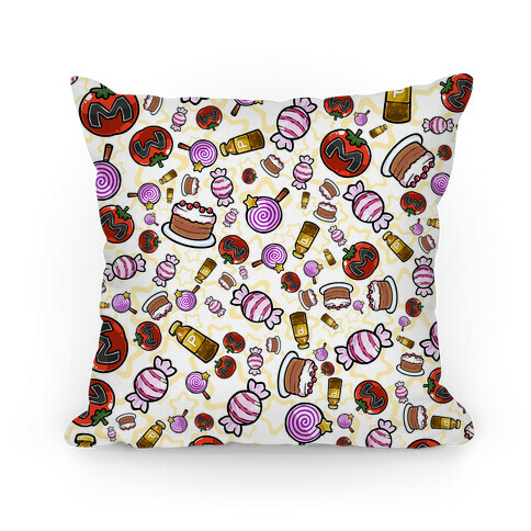 Kirby Munchies Pattern Pillow