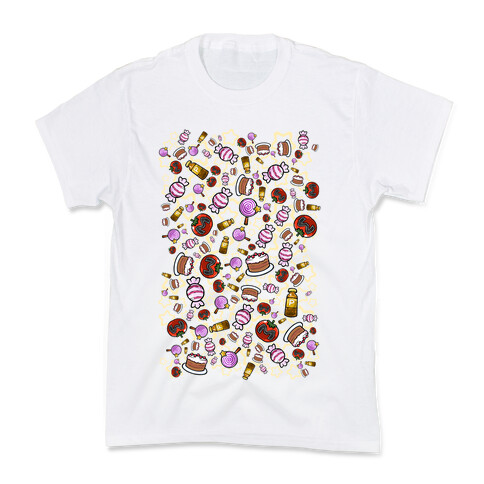 Kirby Munchies Pattern Kids T-Shirt