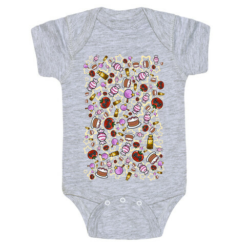 Kirby Munchies Pattern Baby One-Piece